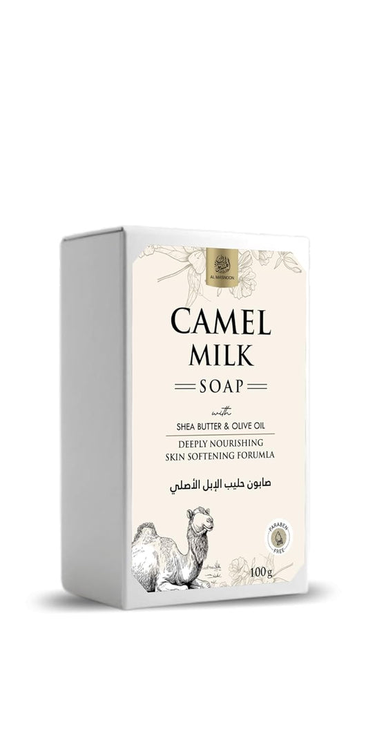 AL MASNOON Camel Milk Soap | 100g | Enriched with Pure Camel Milk, Shea Butter & Olive Oil | Deep Moisturizing & Gentle Cleansing Bath Soap for Soft, Healthy-Looking Skin