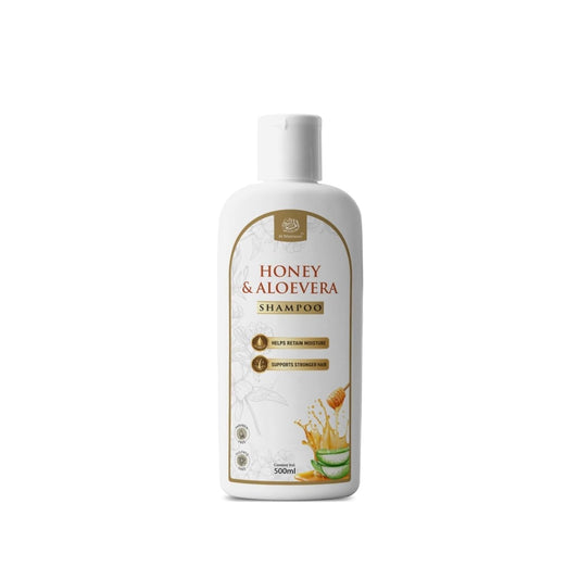 AL MASNOON Honey & Aloe Vera Shampoo | 500ml | Moisturizing Hair Cleanser | Sulphate Free & Paraben Free | Nourishing Shampoo for Soft, Smooth & Healthy-Looking Hair