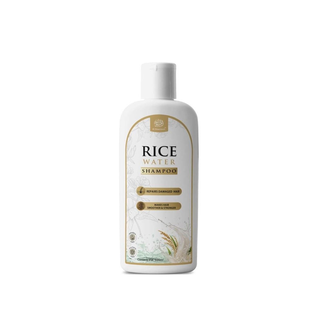 AL MASNOON Rice Water Shampoo | 500ml | Sulphate Free & Paraben Free | Gentle Hair Cleanser for Soft, Smooth & Healthy-Looking Hair