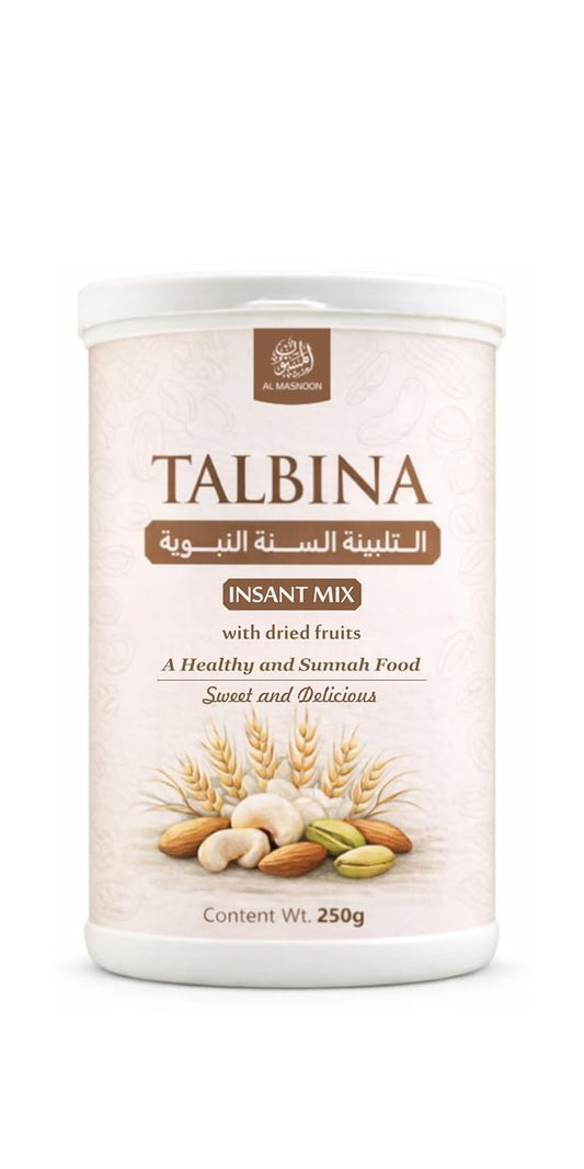 AL MASNOON Talbina Instant Mix with Dried Fruits | 250g | 100% Natural | Delicious Sunnah Food | Nutritious Barley-Based Instant Mix | Pack of 1