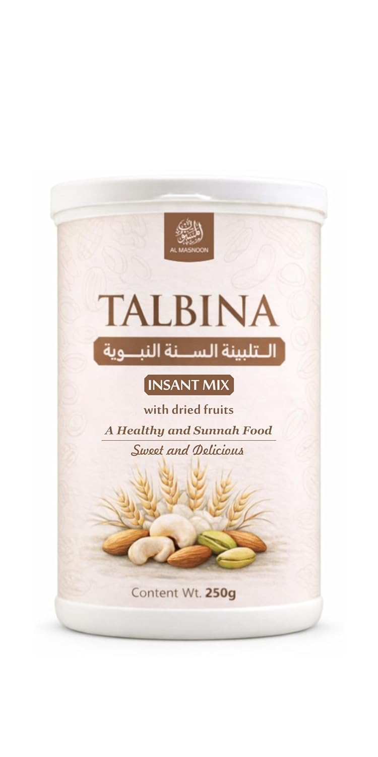 AL MASNOON Talbina Instant Mix with Dried Fruits | 250g | 100% Natural | Delicious Sunnah Food | Nutritious Barley-Based Instant Mix | Pack of 1