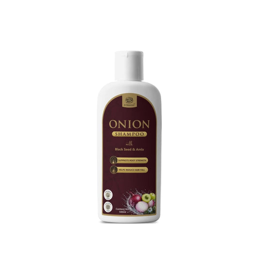 AL MASNOON Onion Shampoo with Black Seed & Amla | 500ml | Sulphate Free & Paraben Free | Gentle Hair Cleanser for Strong, Healthy-Looking Hair