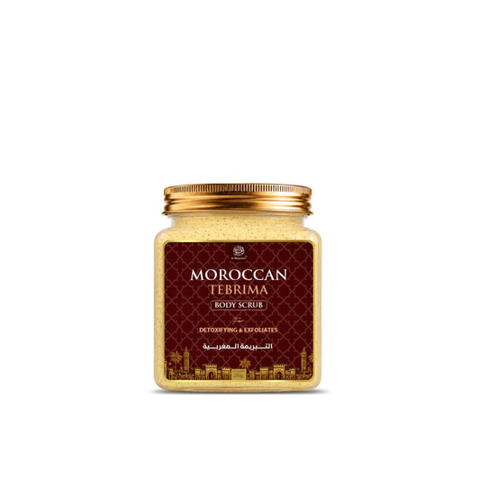 AL MASNOON Moroccan Tebrima Body Scrub | 250g | Traditional Moroccan Exfoliating Body Polish | Deep Cleansing & Smooth Skin Care