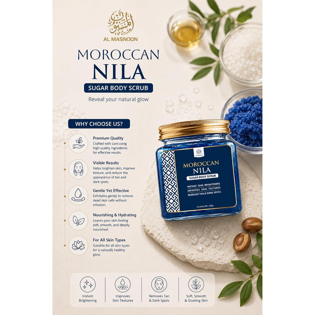 AL MASNOON Moroccan Nila Sugar Body Scrub | 250g
