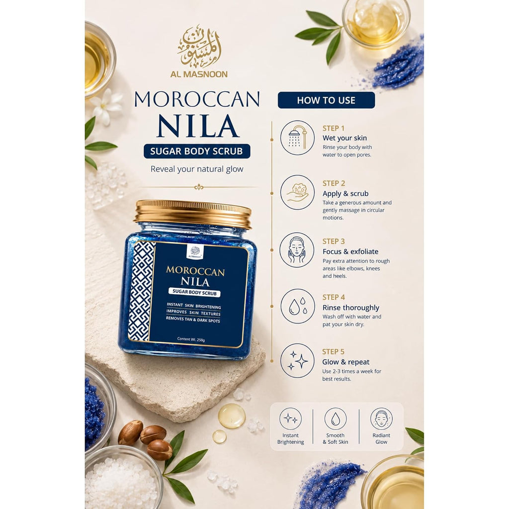 AL MASNOON Moroccan Nila Sugar Body Scrub | 250g