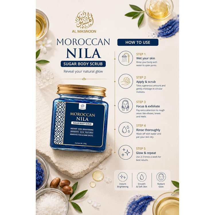 AL MASNOON Moroccan Nila Sugar Body Scrub | 250g