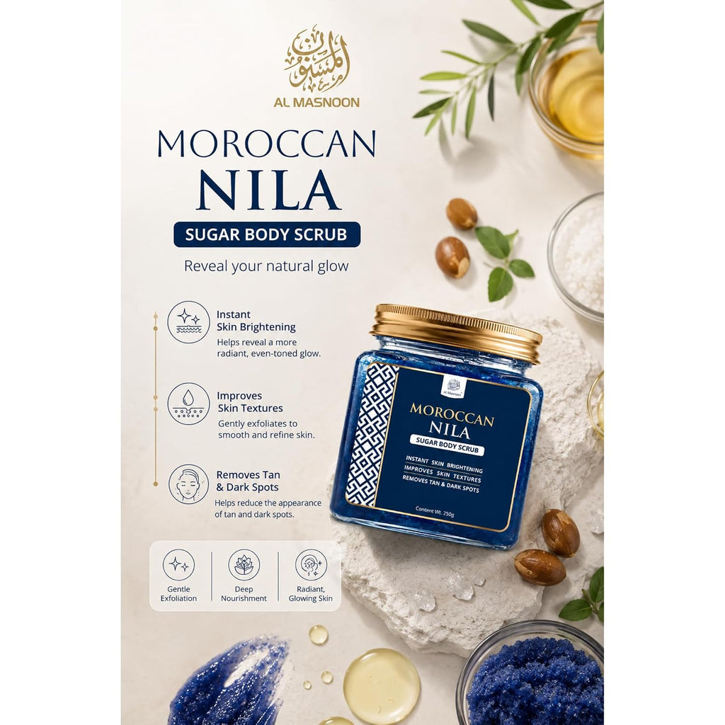 AL MASNOON Moroccan Nila Sugar Body Scrub | 250g