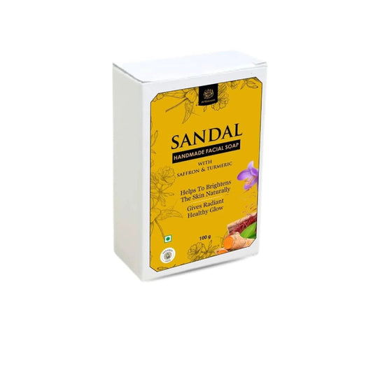 sandal handmade facial soap with saffron & Turmeric