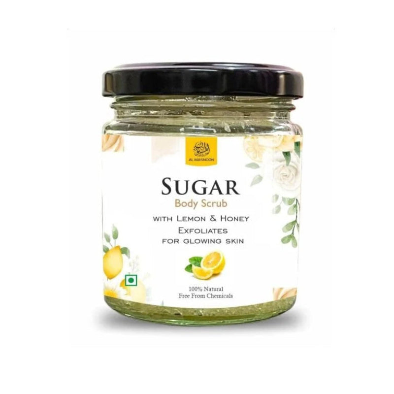 sugar body scrub with lemon and honey
